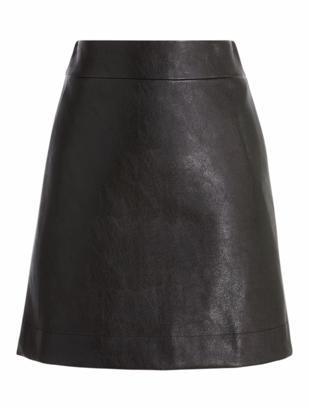 NWT! J. Crew Black Faux-Leather A-Line Mini Skirt. Size 14.
